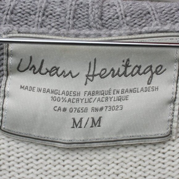 PREPPY URBAN HERITAGE Knit Sweater Hoodie Pullover Women's Medium - Picture 4 of 4